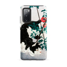Cat with Tomato Plant Hiroaki Takahashi Samsung Case, Galaxy S20 Fe / Matte, Smartphone Case Black White Cat Tomatoes