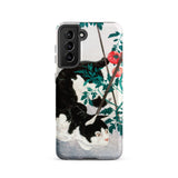 Cat with Tomato Plant - Hiroaki Takahashi Samsung Case, Galaxy S21 / Matte, Black White Cat Tomatoes Smartphone Case