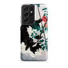 Cat with Tomato Plant Hiroaki Takahashi Samsung Case, Galaxy S21 Ultra / Matte, Black White Cat Tomatoes Smartphone Case