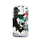 Cat with Tomato Plant Hiroaki Takahashi Samsung Case, Galaxy S25 / Matte, Smartphone Case Black White Cat Among Tomato Plants
