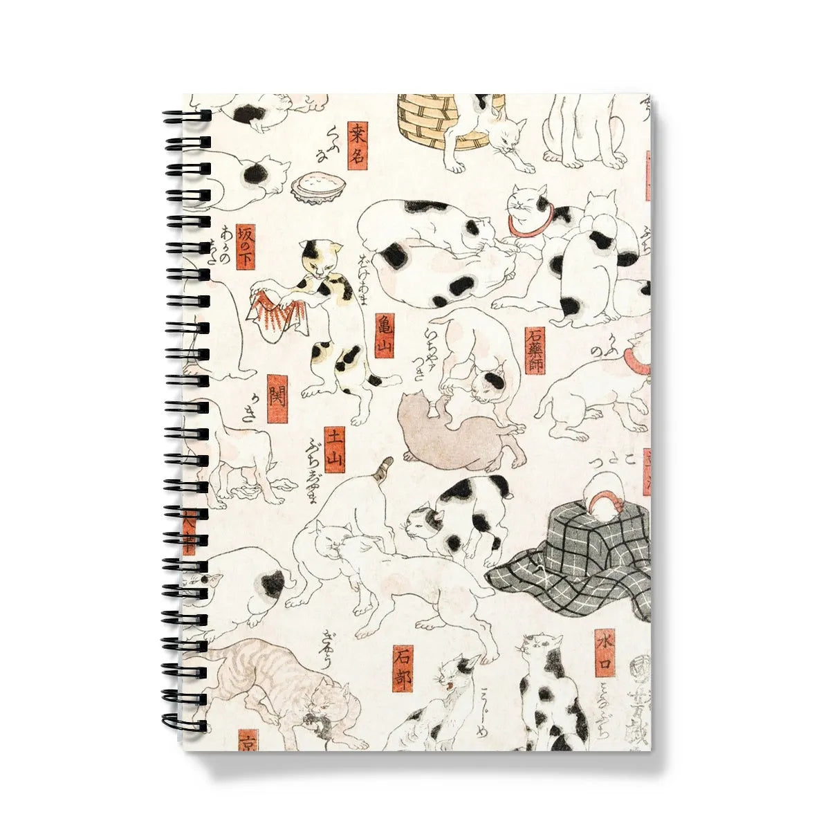 Cats - Utagawa Kuniyoshi Edo Era Ukiyo-e Notebook - A5 / Graph - Notebooks & Notepads - Aesthetic Art