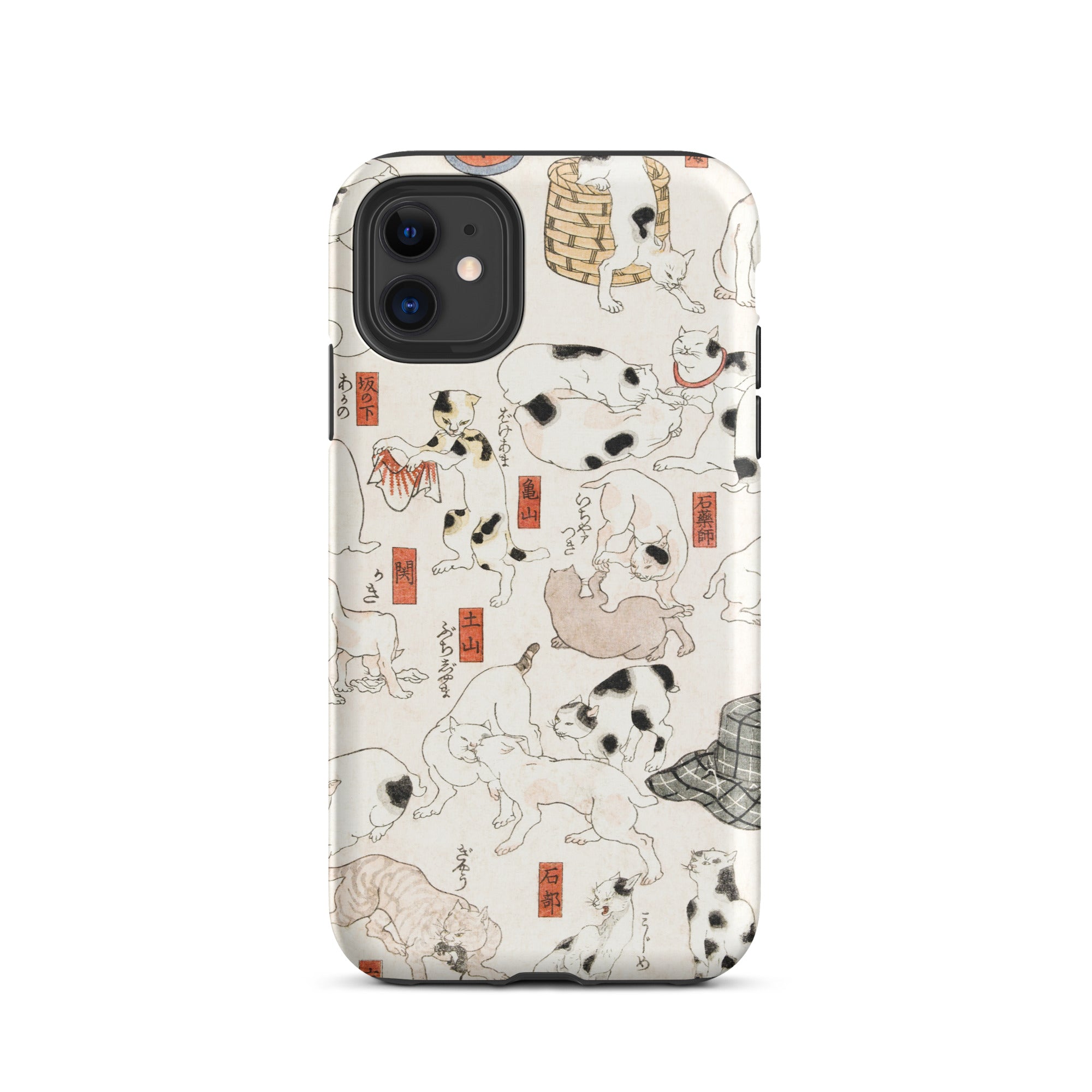 Cats Utagawa Kuniyoshi Ukiyo e Iphone Case, 11 / Matte, Cat Patterned Phone Case