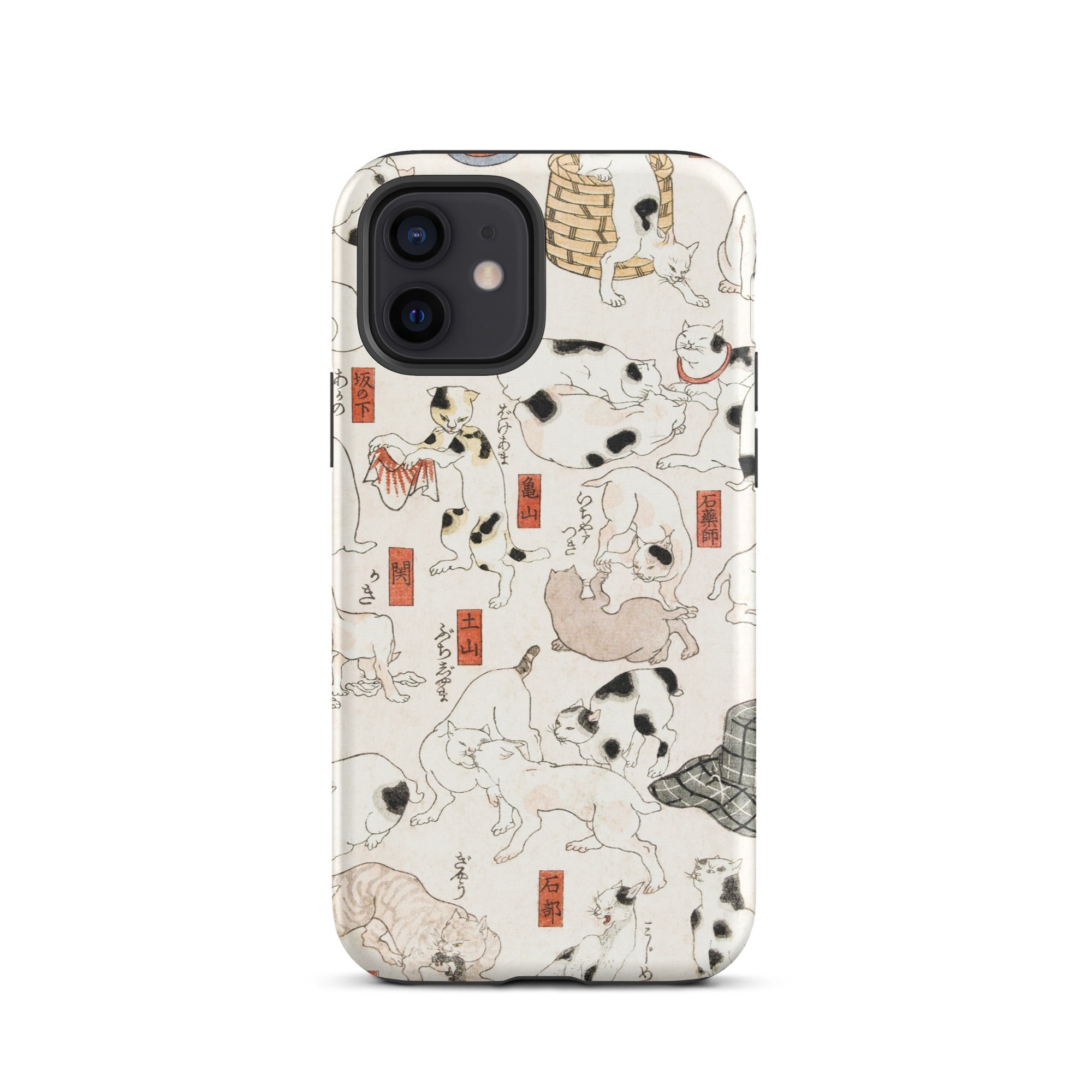 Cats Utagawa Kuniyoshi Ukiyo e Iphone Case, 12 / Matte, Cat Patterned Phone Case
