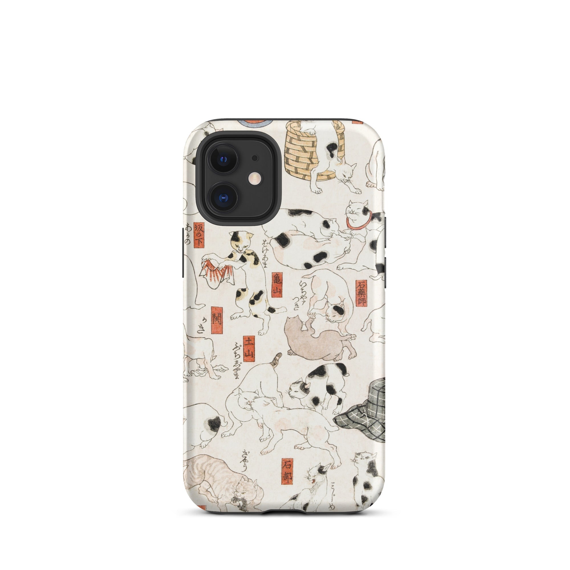 Cats Utagawa Kuniyoshi Ukiyo e Iphone Case, 12 Mini / Matte, Cat Patterned Phone Case