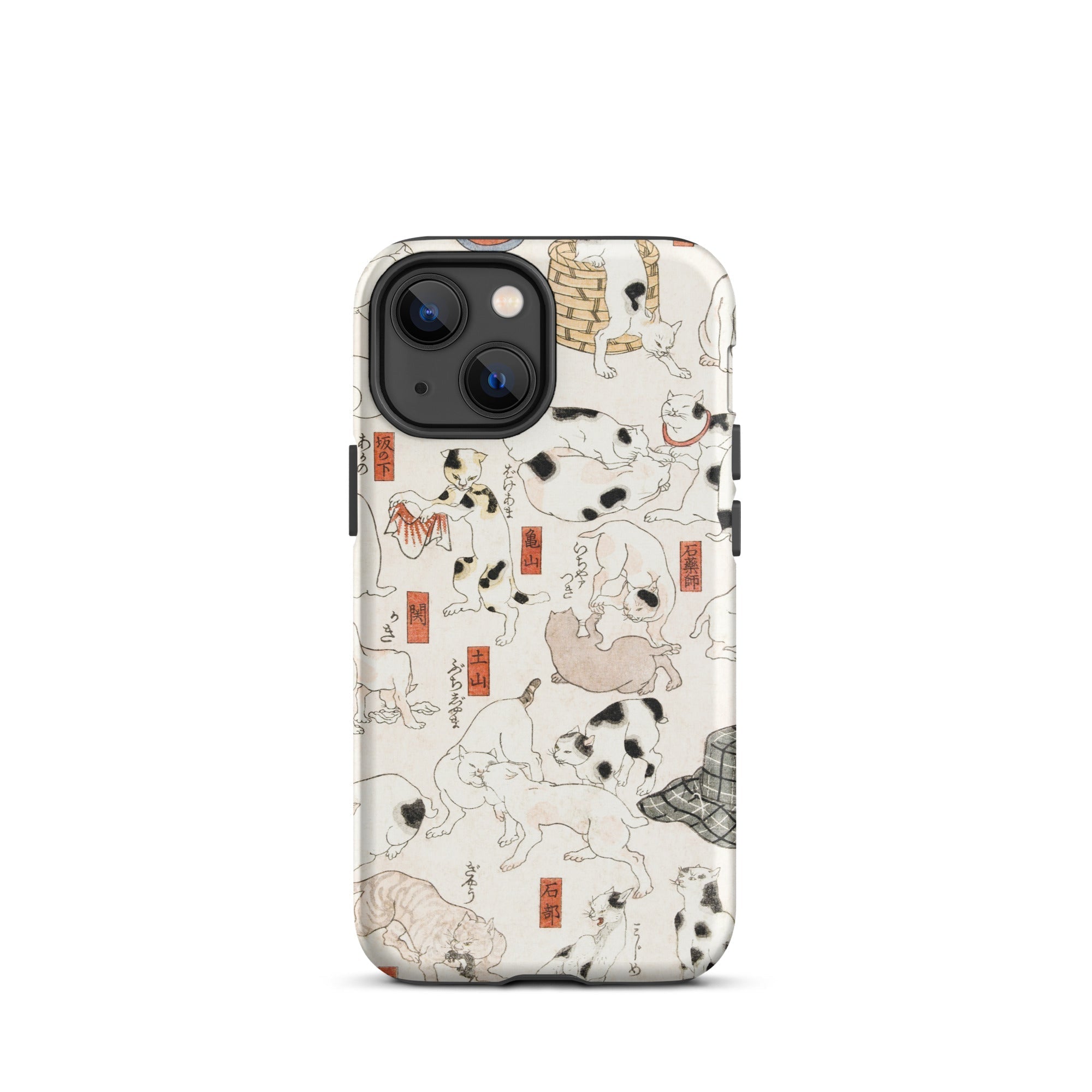 Cats Utagawa Kuniyoshi Ukiyo e Iphone Case, 13 Mini / Matte, Dog Patterned Phone Case