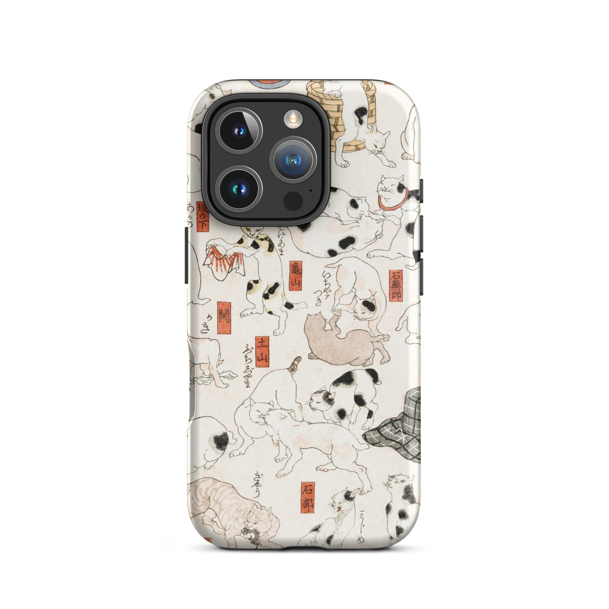 Cats Utagawa Kuniyoshi Ukiyo e Iphone Case, 16 Pro / Matte, Cat Patterned Phone Case