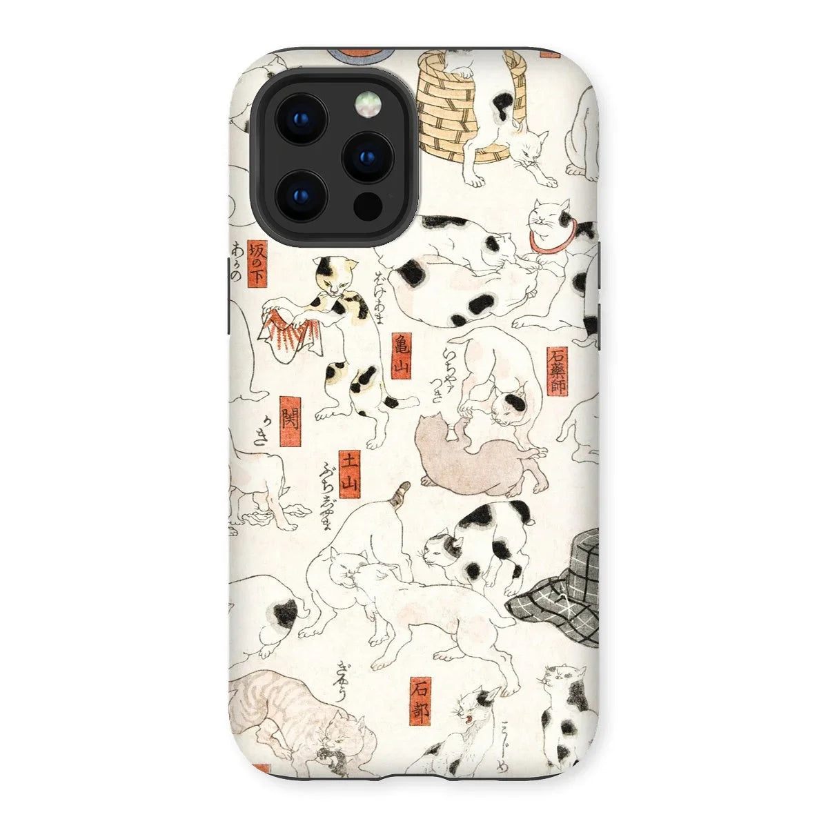 Cats - Utagawa Kuniyoshi Ukiyo-e Iphone Case 13 Pro Max / Matte Mobile Phone Cases