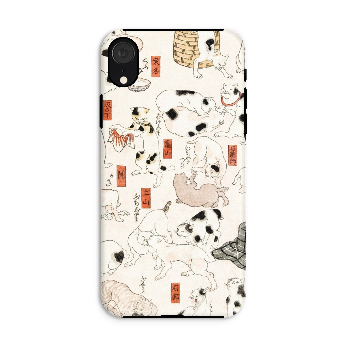 Cats Utagawa Kuniyoshi Ukiyo e Iphone Case, Xr / Matte, Phone Case Pattern Traditional Japanese Cat Illustrations