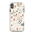 Cats Utagawa Kuniyoshi Ukiyo e Iphone Case, Xs Max / Matte, Phone Case Pattern Traditional Japanese Cat Illustrations