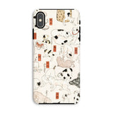 Cats - Utagawa Kuniyoshi Ukiyo-e Iphone Case, Xs Max / Matte, Phone Case Pattern Traditional Japanese Cat Illustrations