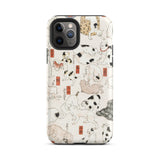 Cats - Utagawa Kuniyoshi Ukiyo-e Phone Case Iphone 11 Pro / Matte Cat-patterned Phone Case Utagawa Kuniyoshi’s Whimsical Feline, Edo Period