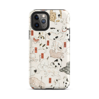 Cats - Utagawa Kuniyoshi Ukiyo-e Phone Case Iphone 11 Pro / Matte Cat-patterned Phone Case Utagawa Kuniyoshi’s Whimsical Feline, Edo Period