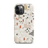 Cats - Utagawa Kuniyoshi Ukiyo-e Phone Case Iphone 12 Pro Max / Matte Cat-patterned Phone Case Utagawa Kuniyoshi’s Whimsical Feline, Edo