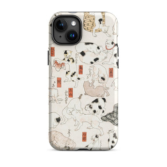Cats - Utagawa Kuniyoshi Ukiyo-e Phone Case Iphone 15 Plus / Matte Cat-patterned Phone Case Utagawa Kuniyoshi’s Whimsical Feline, Edo