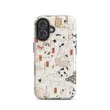 Cats - Utagawa Kuniyoshi Ukiyo-e Phone Case Iphone 16 / Matte Cat-patterned Phone Case Utagawa Kuniyoshi’s Whimsical Feline, Edo Period