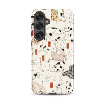Cats - Utagawa Kuniyoshi Ukiyo-e Phone Case Samsung Galaxy S25 Plus / Matte Phone Case Traditional Japanese-style Illustration Cats Black