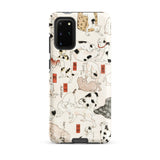 Cats - Utagawa Kuniyoshi Ukiyo-e Samsung Case, Galaxy S20 Plus / Matte, White Phone Case Adorned Playful Pattern Black Cats
