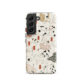 Cats - Utagawa Kuniyoshi Ukiyo-e Samsung Case, Galaxy S22 / Matte, White Phone Case Playful Cat Pattern