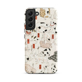 Cats - Utagawa Kuniyoshi Ukiyo-e Samsung Case, Galaxy S22 Plus / Matte, White Phone Case Samsung Smartphone Black Camera Module