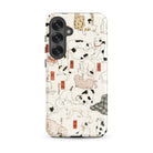 Cats Utagawa Kuniyoshi Ukiyo e Samsung Case, Galaxy S25 Plus / Matte, White Phone Case Playful Cat Pattern Traditional Japanese