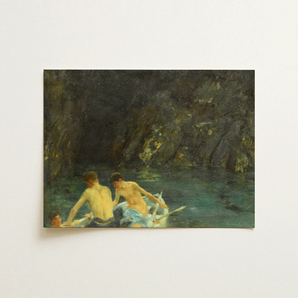 The Cavern - Henry Scott Tuke Art Print / Canvas, 16x12’’ / 41x31cm / Unframed / no Border, Posters Prints & Visual Artwork, Toby Leon
