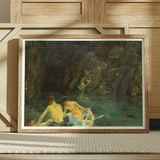 The Cavern - Henry Scott Tuke Art Print / Canvas, Henry Scott Tuke, Henry Scott, Scott Tuke, Cavern Seals Sun-bronzed, Seals Sun-bronzed