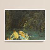 The Cavern - Henry Scott Tuke Art Print / Canvas, Henry Scott Tuke, Henry Scott, Scott Tuke, Cavern Seals Sun-bronzed, Seals Sun-bronzed
