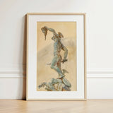 Cellini’s Perseus - John Singer Sargent Art Print / Canvas Framed Watercolor Print Classical Sculpture Muscular Figure Dynamic John Singer