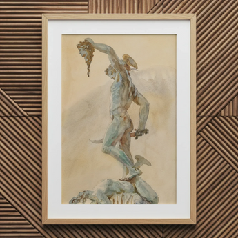 Cellini’s Perseus - John Singer Sargent Art Print / Canvas, John Singer Sargent, Sargent Art Print, Bronze Sheen