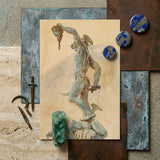 Cellini’s Perseus - John Singer Sargent Art Print / Canvas Watercolor Painting Muscular Nude Male Figure Dynamic Motion, Bronze Sheen Prints
