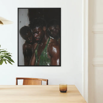Centerfold - Gay Black Lovers Art Print / Canvas, Beneath Museum-grade Varnish, Gay Black Lovers, Lids Heavy