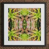 Centre Stage - Trippy Cactus Art Print, 12x12’’ / 31x31cm / Cornice Nera / Passepartout 2’’, Poster Stampe & Opere Visive, Toby Leon