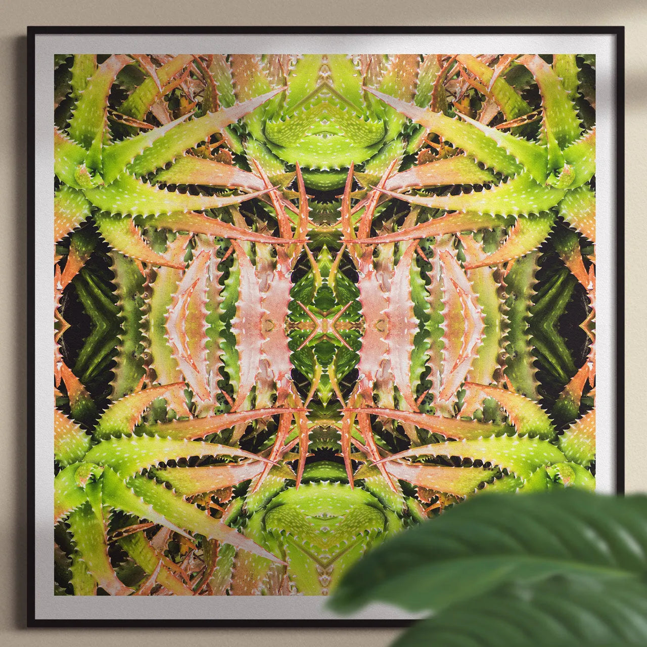 Centre Stage - Trippy Cactus Succulent Framed Art Print - Posters Prints & Visual Artwork - Aesthetic Art