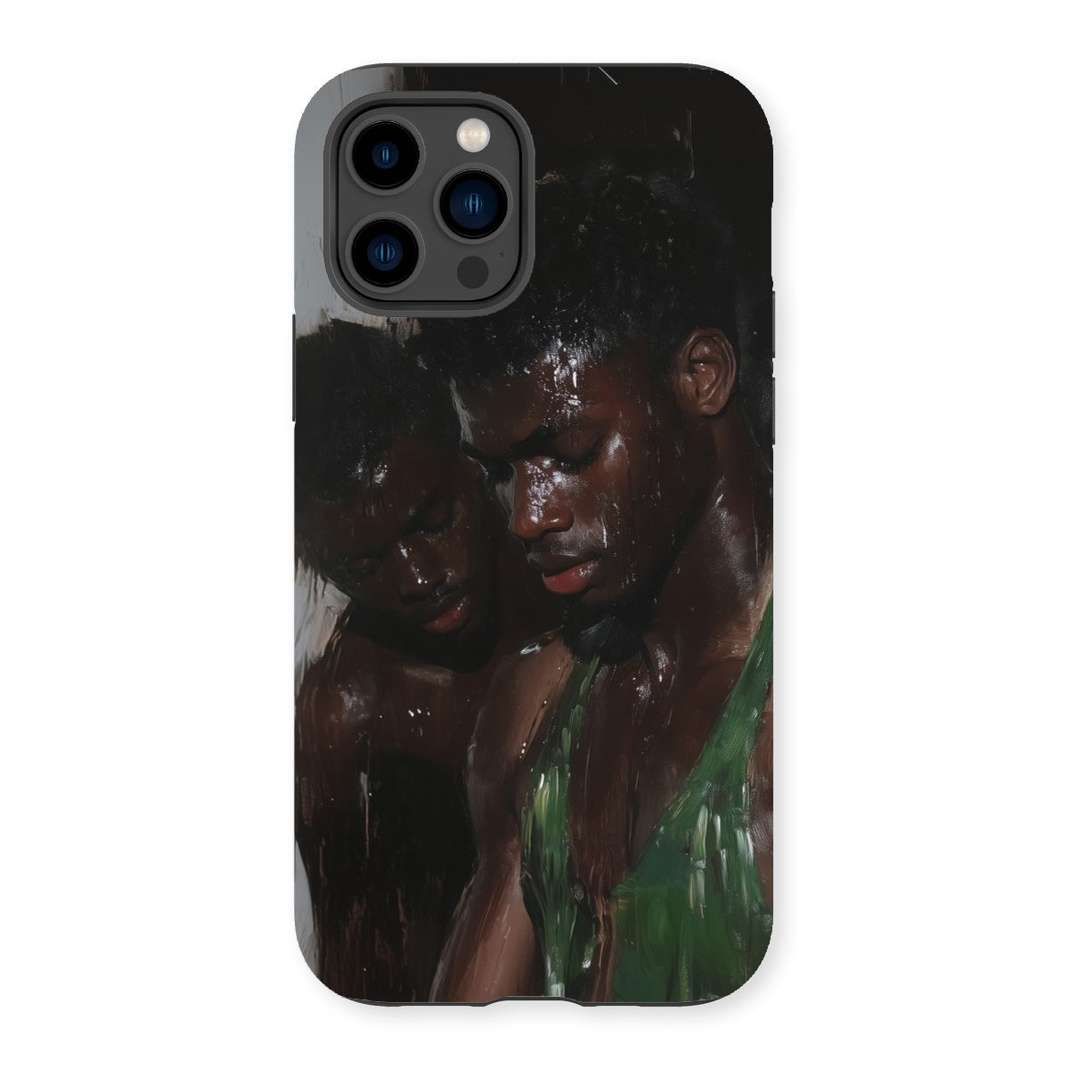 Centrefolds - Sexy Gay Black Lovers Iphone Case - 14 Pro / Matte