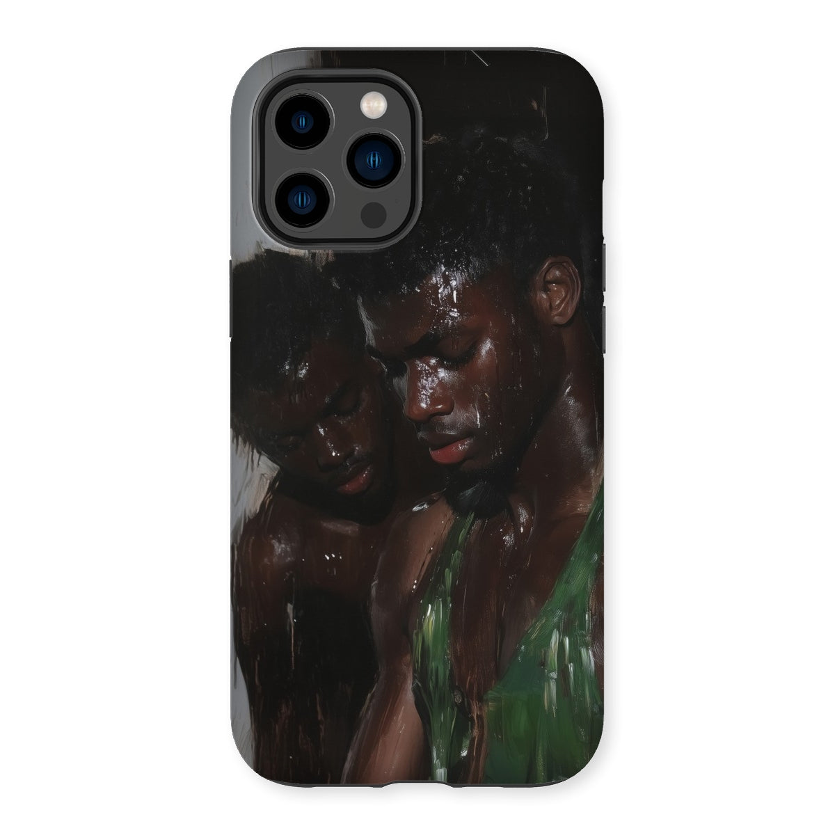 Centrefolds - Sexy Gay Black Lovers Iphone Case - 14 Pro Max / Matte