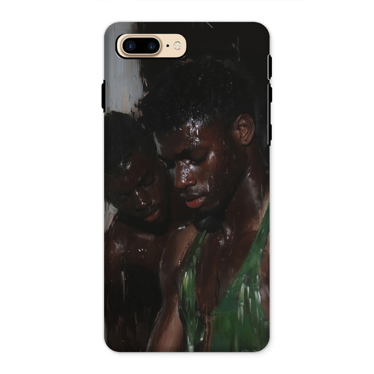 Centrefolds - Sexy Gay Black Lovers Iphone Case - 8 Plus / Matte