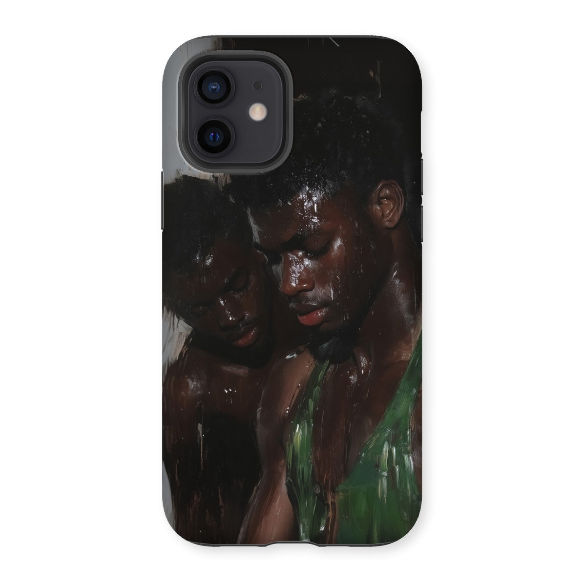 Centrefolds - Sexy Gay Black Lovers Iphone Case - 12 / Matte