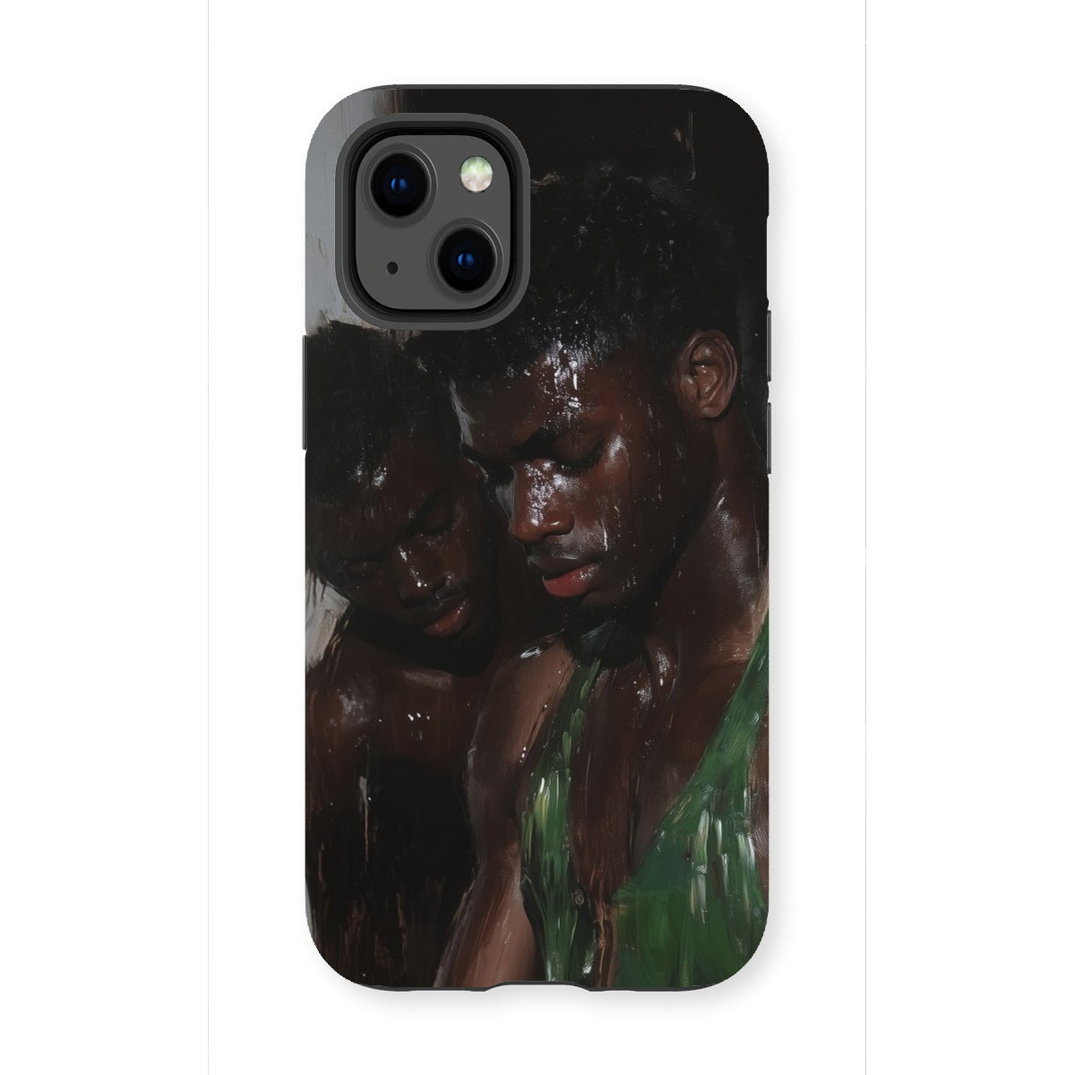 Centrefolds - Sexy Gay Black Lovers Iphone Case - 13 Mini / Matte