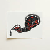 Ceremonieel Danspaard - Reijer Stolk Graphic Art Print / Canvas Black Red Illustrated Horse Print White Cardstock Reijer Stolk’s