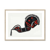 Ceremonieel Danspaard - Reijer Stolk Graphic Art Print, Stylized Black Red Horse Head Decorative Patterns Mane