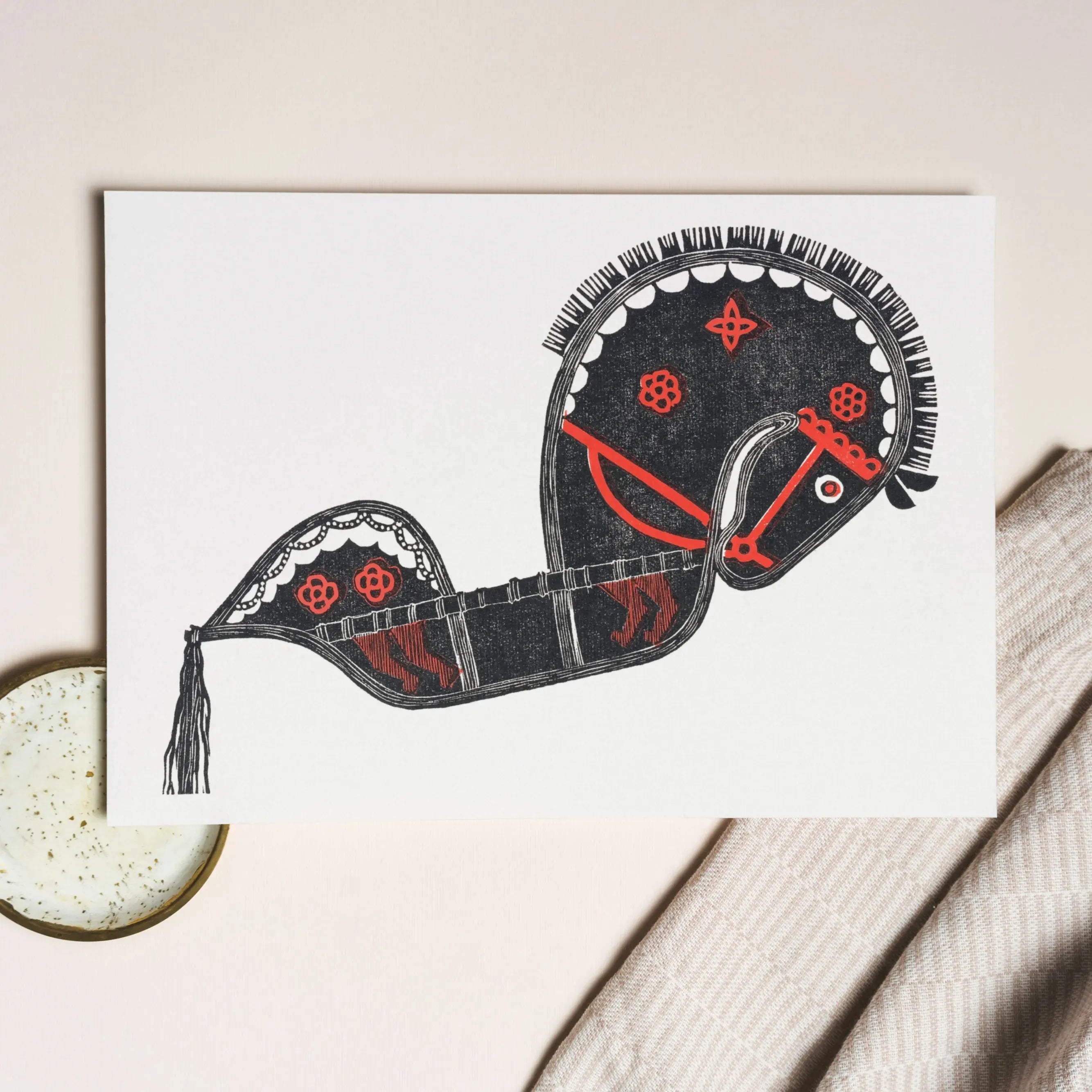 Ceremonieel Danspaard - Reijer Stolk Horse Art Greeting Card - A5 Landscape / 1 Card - Greeting & Note Cards