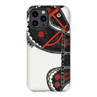Ceremonieel Danspaard - Reijer Stolk Iphone Case, 14 Pro Max / Matte, Stylized Phone Case Abstract Horse Design Black White