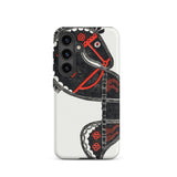Ceremonieel Danspaard - Reijer Stolk Phone Case Samsung Galaxy S24 / Matte Sleek White Phone Case Stylized Black Red Horse Reijer Stolk’s