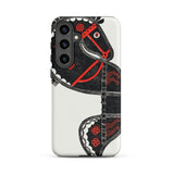 Ceremonieel Danspaard - Reijer Stolk Phone Case Samsung Galaxy S24 Plus / Matte Stylized Black Red Horse Design Adorns White Phone Reijer