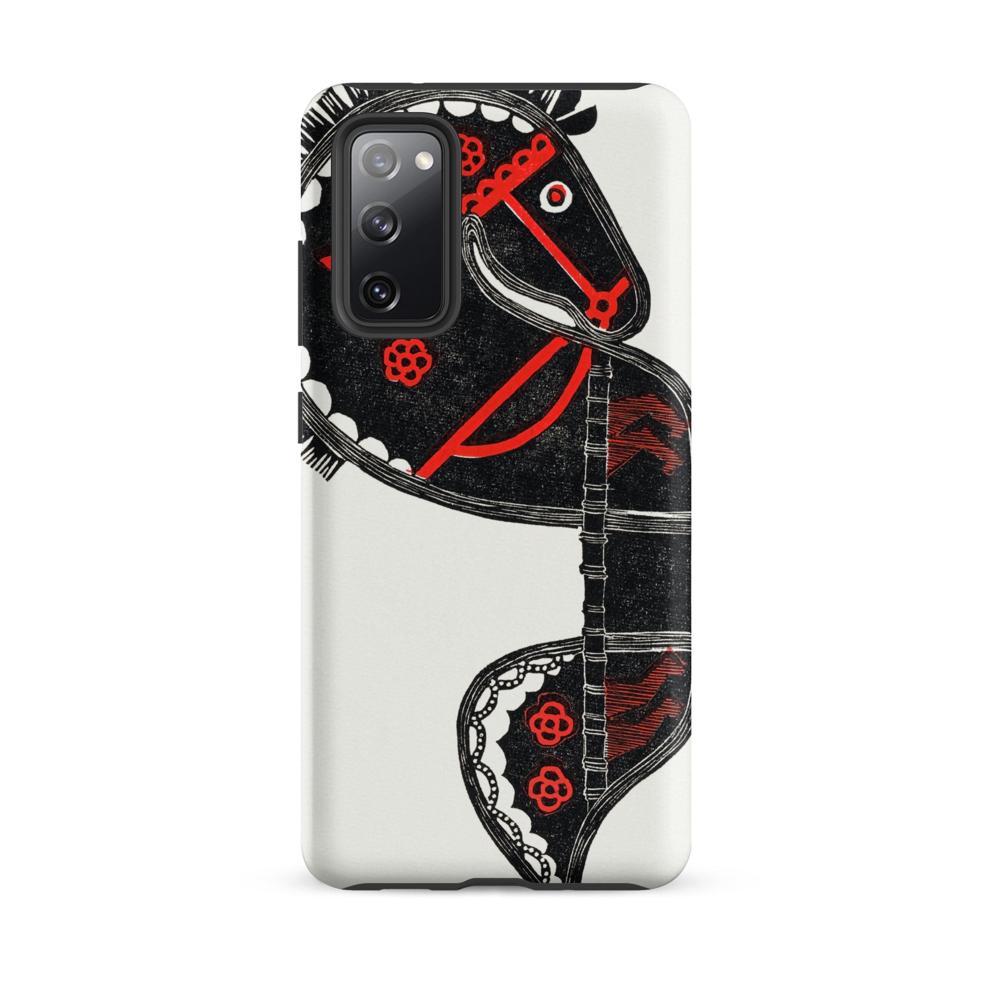 Ceremonieel Danspaard Reijer Stolk Samsung Case, Galaxy S20 Fe / Matte, White Smartphone Case Black Red Horse Design