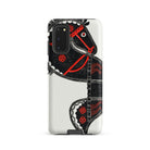 Ceremonieel Danspaard Reijer Stolk Samsung Case, Galaxy S20 / Matte, White Smartphone Black Red Horse Design
