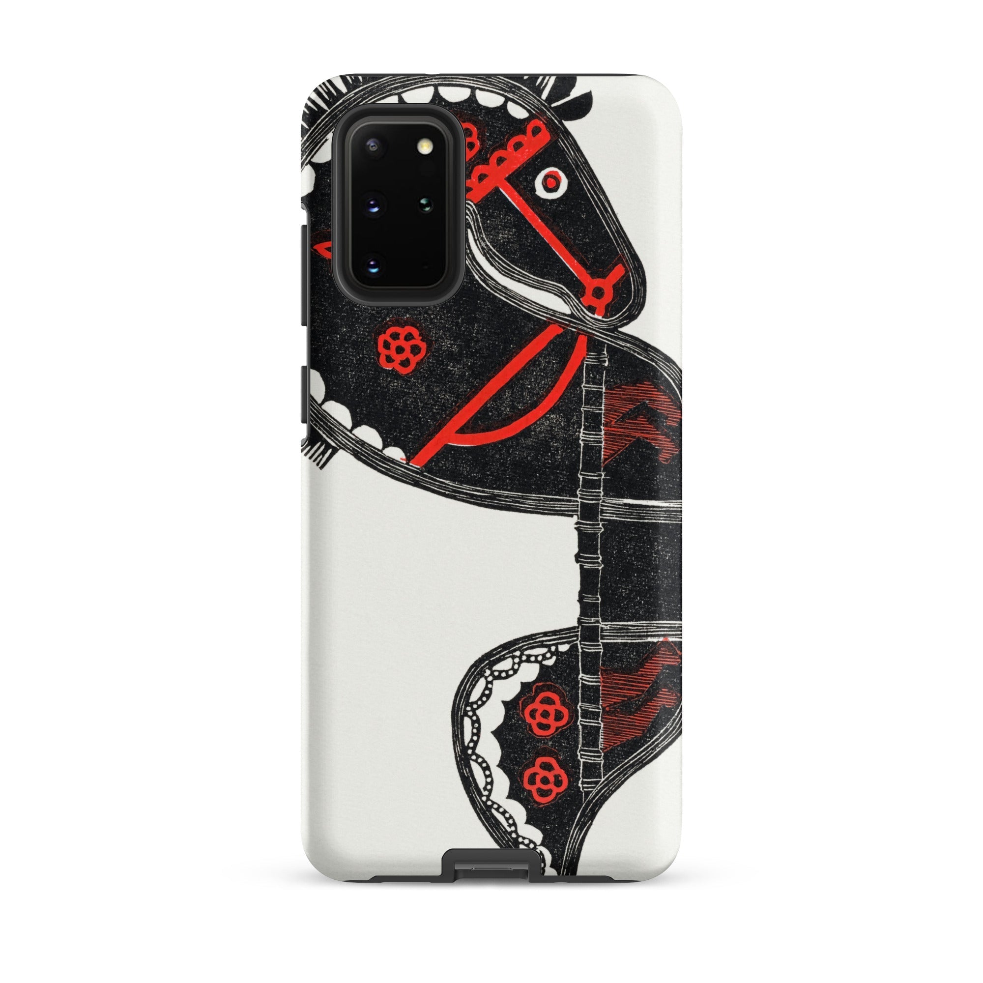 Ceremonieel Danspaard Reijer Stolk Samsung Case, Galaxy S20 Plus / Matte, Phone Case Black Red Horse Design