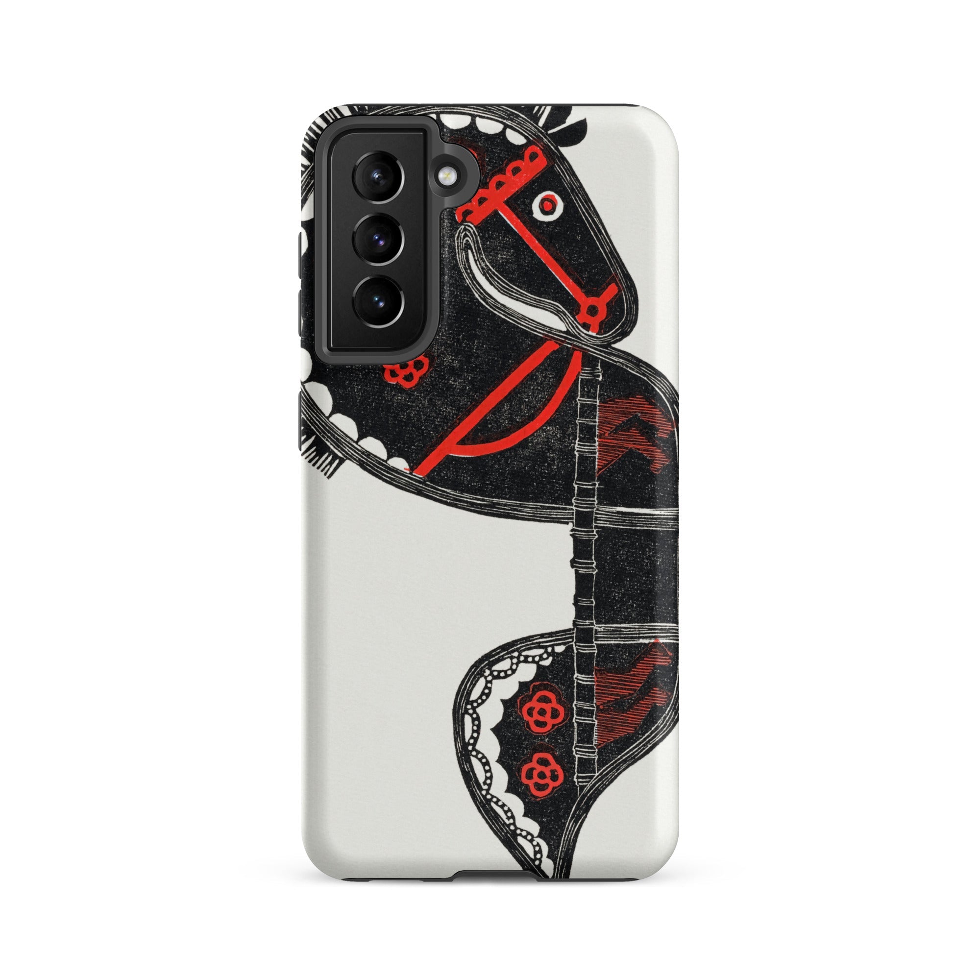 Ceremonieel Danspaard Reijer Stolk Samsung Case, Galaxy S21 Fe / Matte, White Phone Case Black Red Horse Design