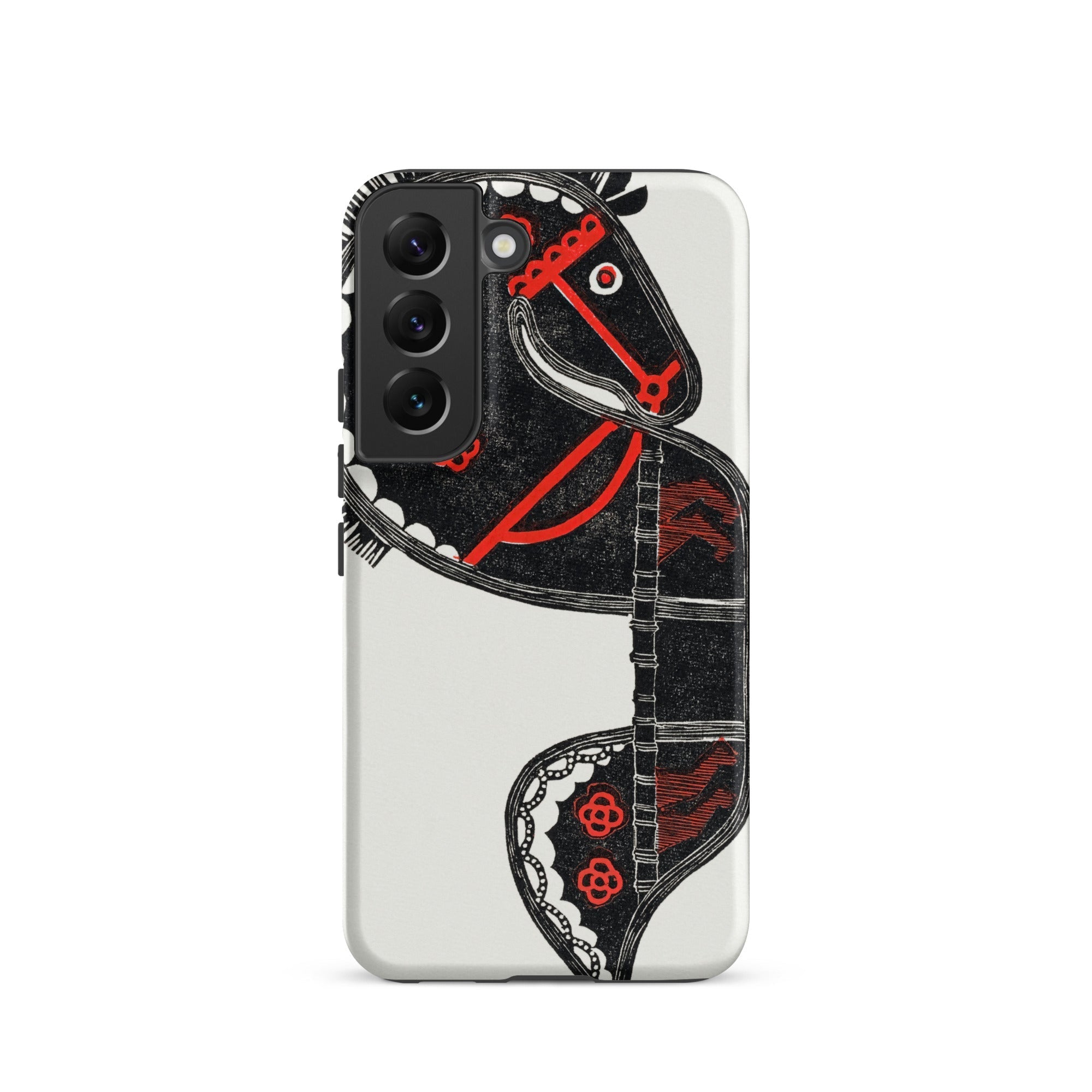 Ceremonieel Danspaard Reijer Stolk Samsung Case, Galaxy S22 / Matte, White Smartphone Case Black Red Horse Design