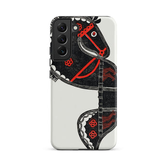Ceremonieel Danspaard - Reijer Stolk Samsung Case, Galaxy S22 Plus / Matte, Smartphone Case Stylized Black Red Horse Design